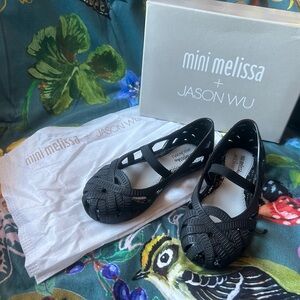 Mini Melissa + Jason Wu Black Flats